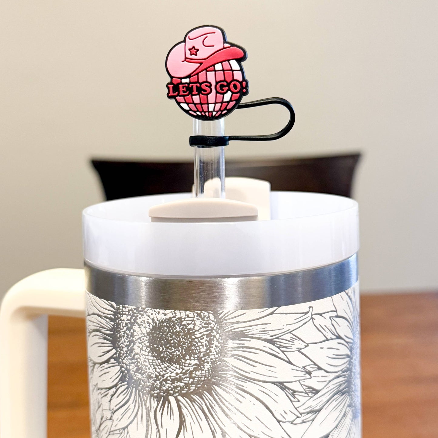 Straw Topper 3 pack | Pink Boot