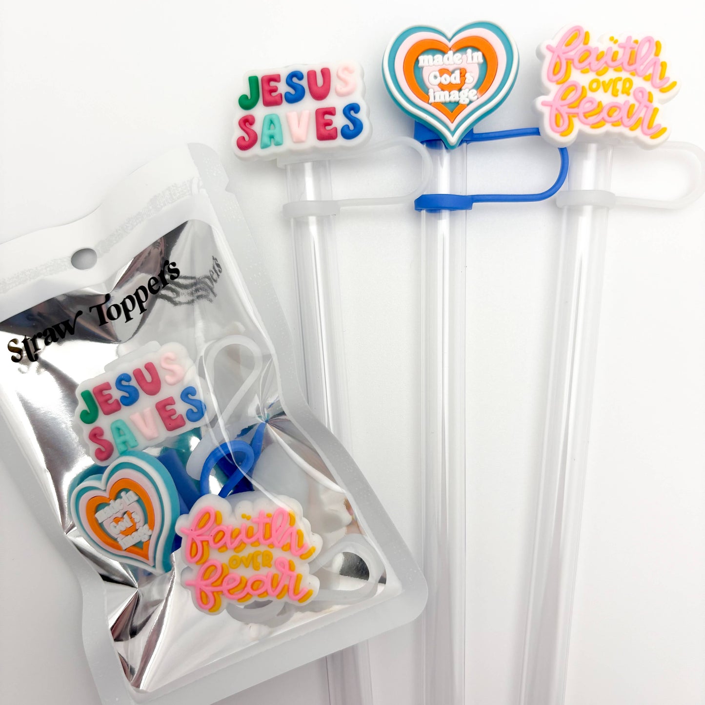Straw Topper 3 Pack | Jesus Saves