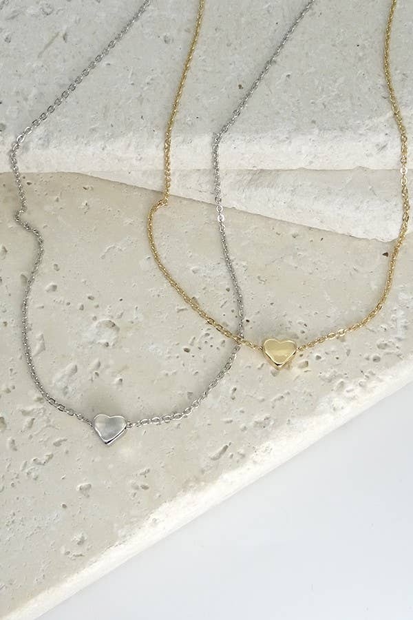 Classic Mini Heart Necklace | Silver