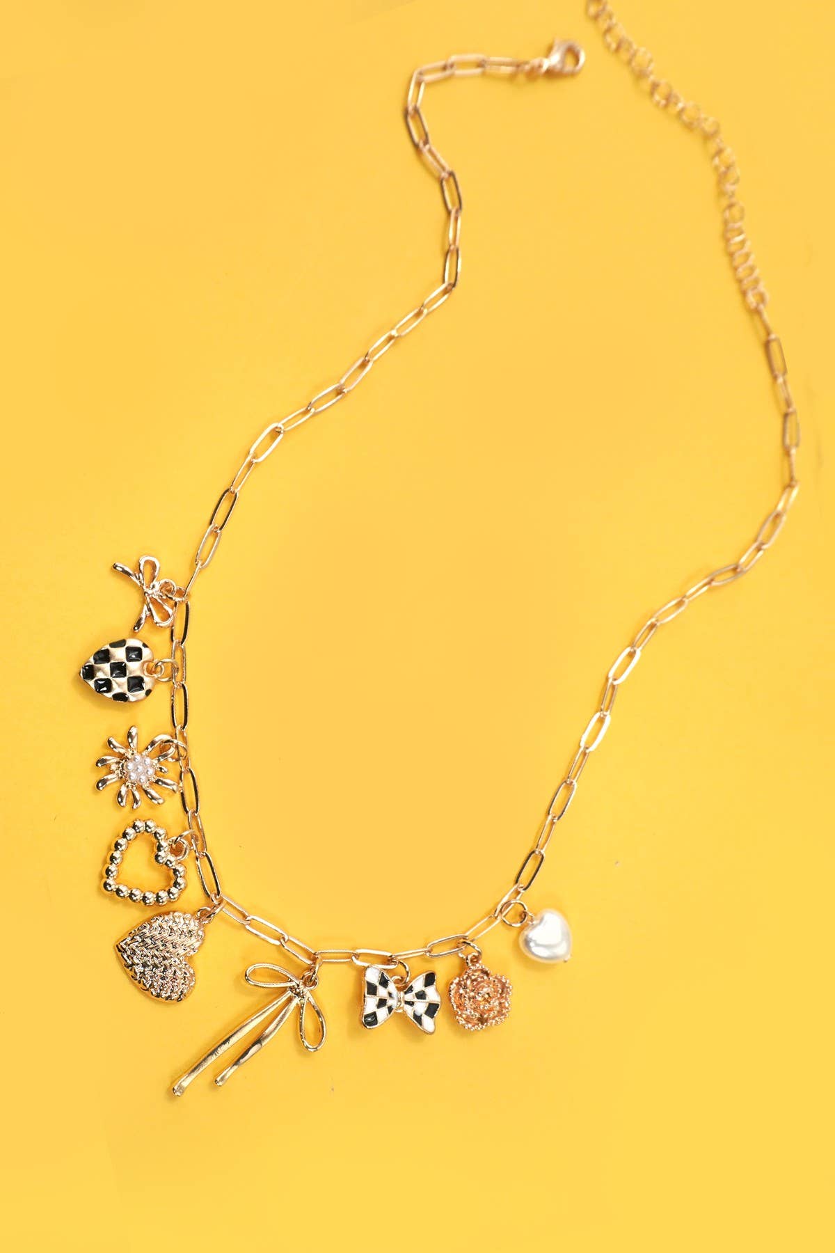 Charm Bow Necklace | Gold
