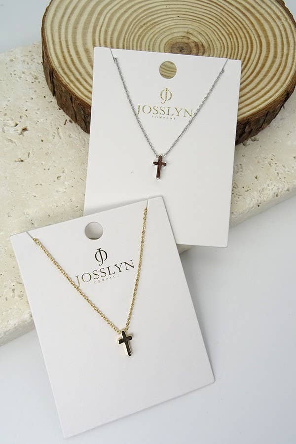 Classic Mini Cross Necklace | Gold