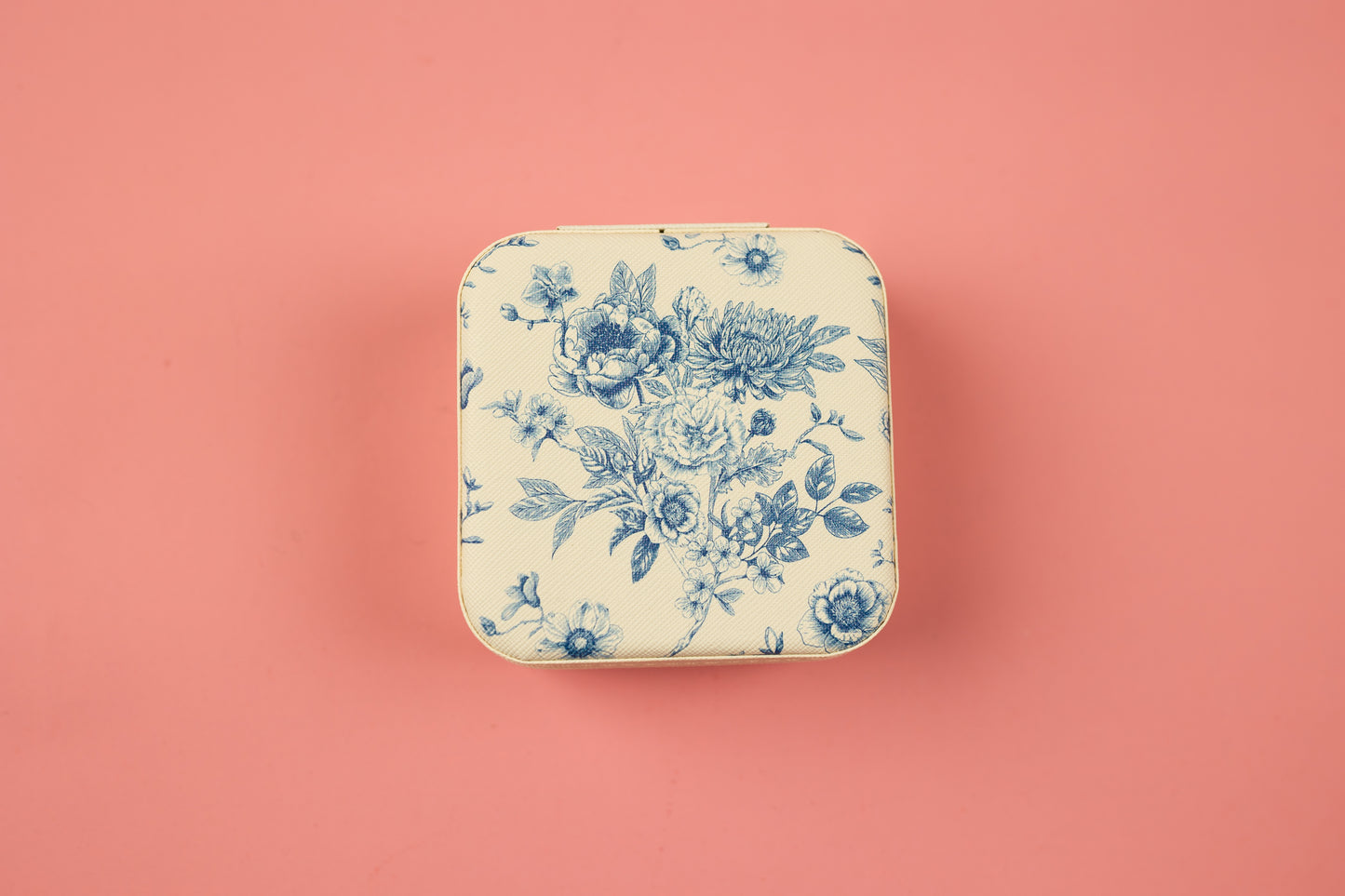 Blue Floral Travel Jewelry Organizer