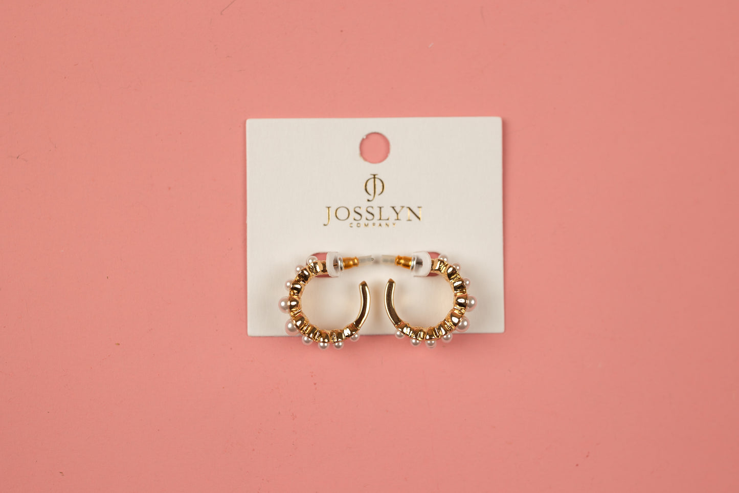Pearl Mini Hoop Earrings | Gold