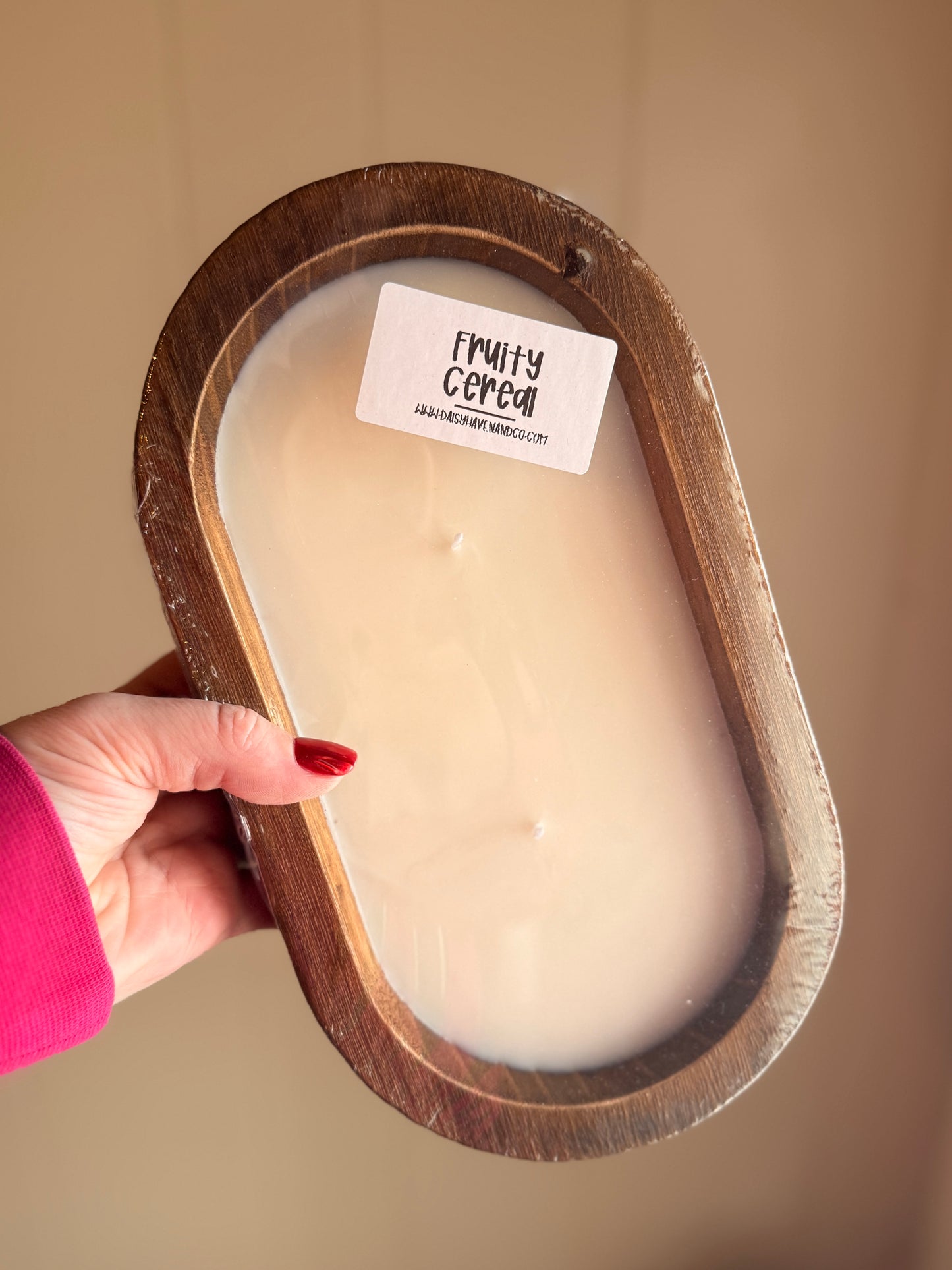 Oval Dough Bowl Candle