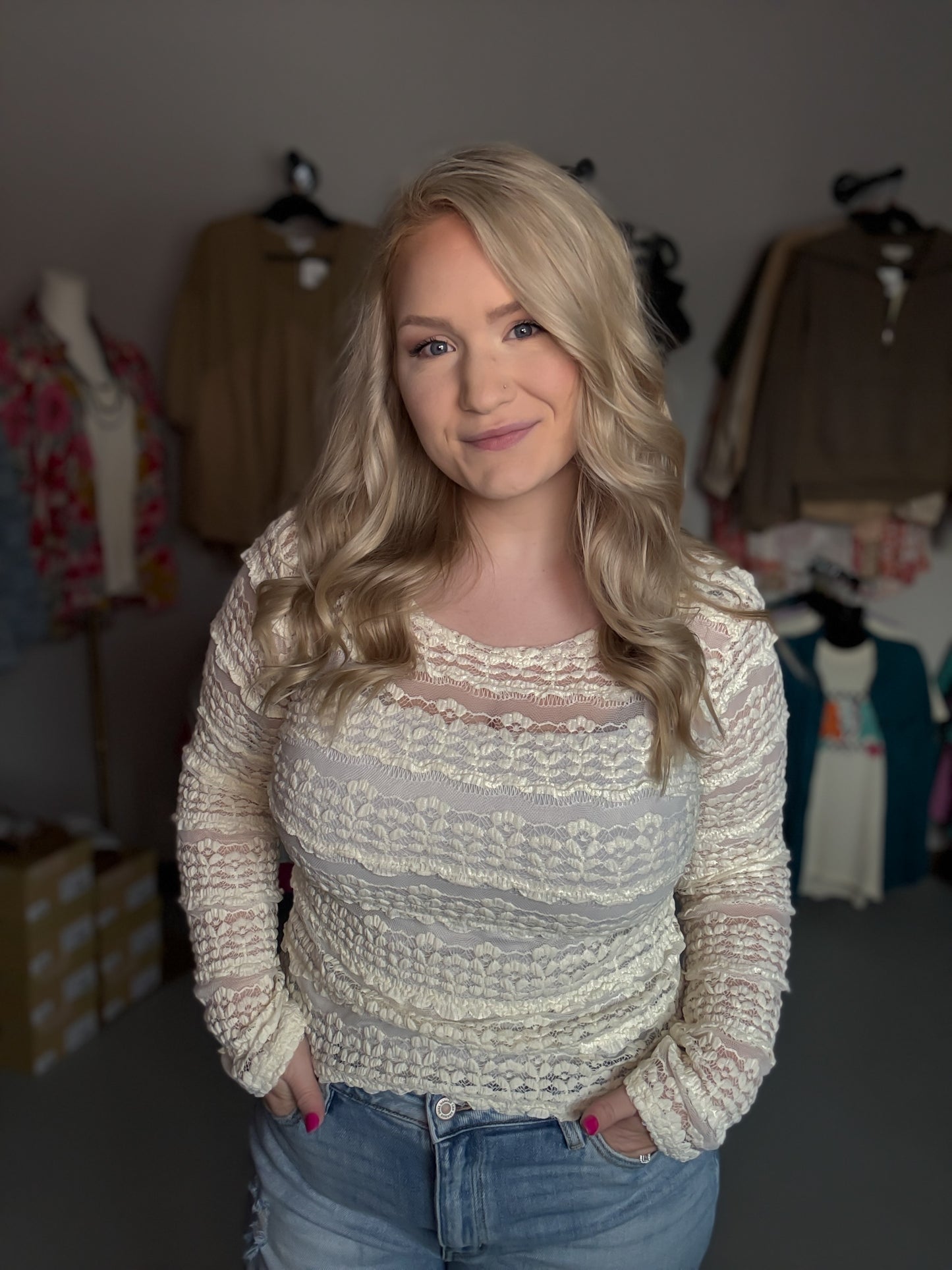 Flower Lace Top