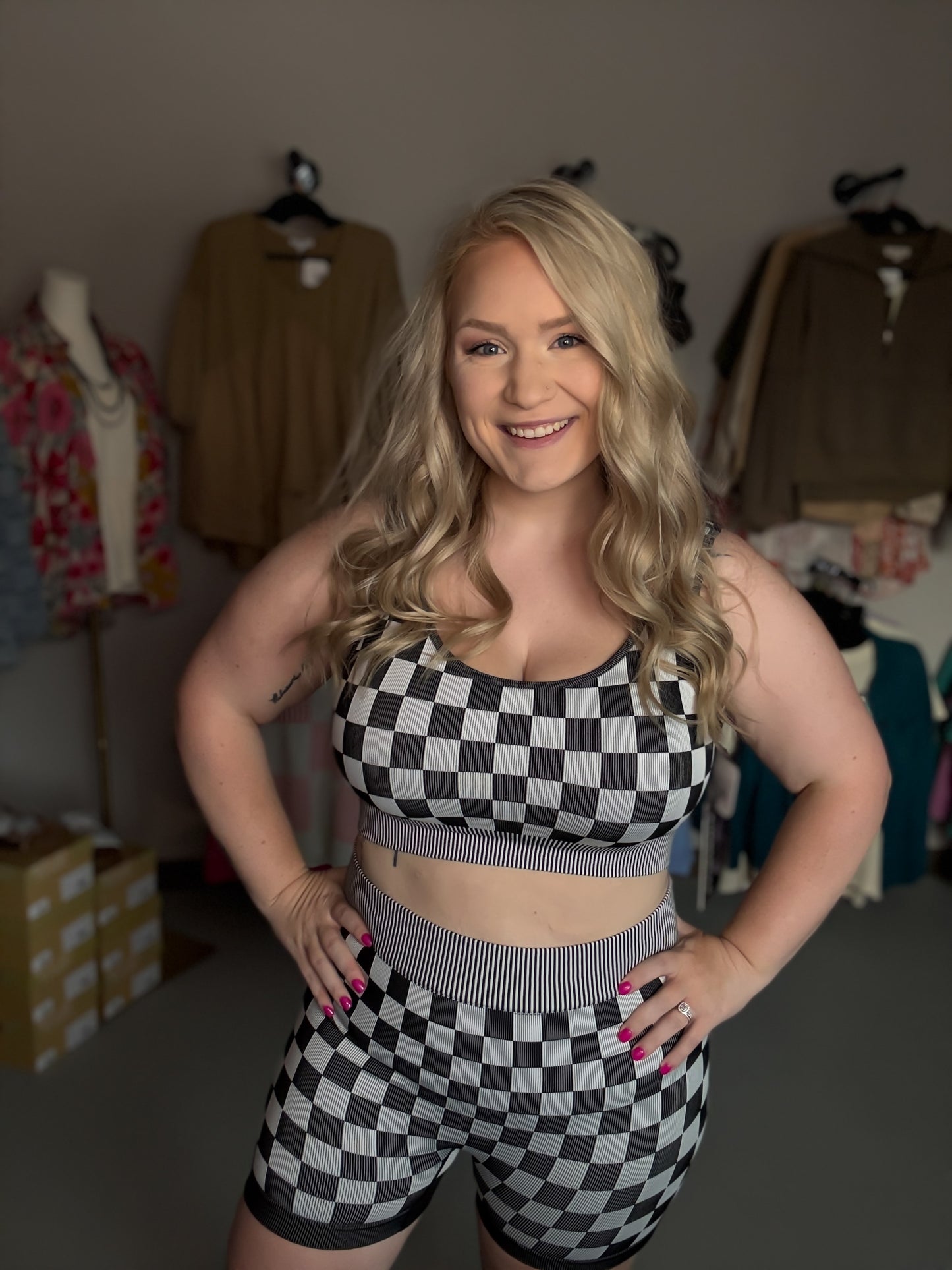 Checkered Two Piece Set