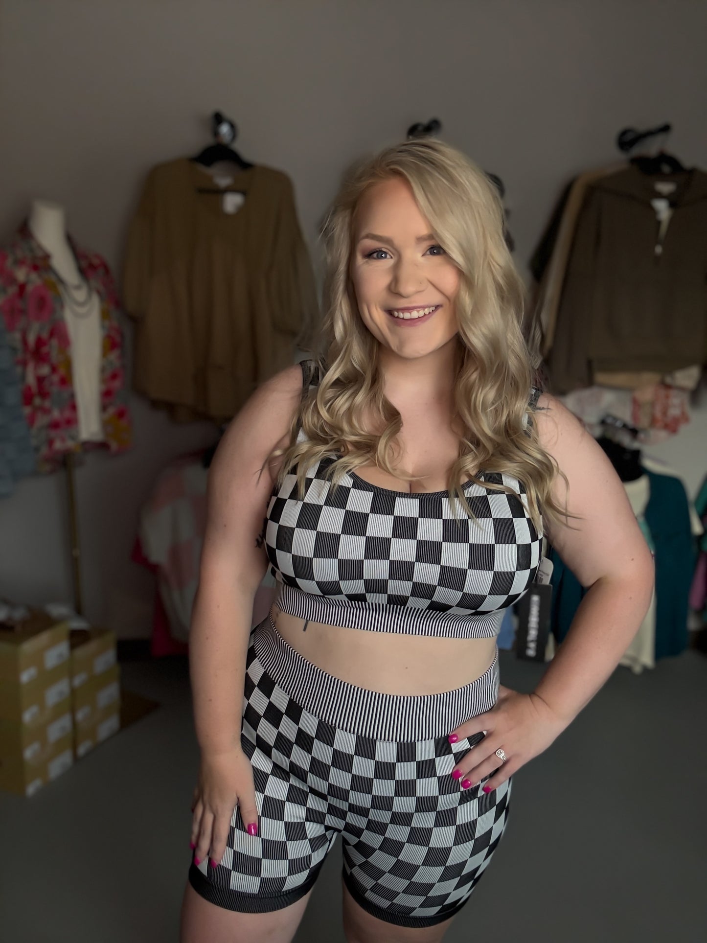 Checkered Two Piece Set