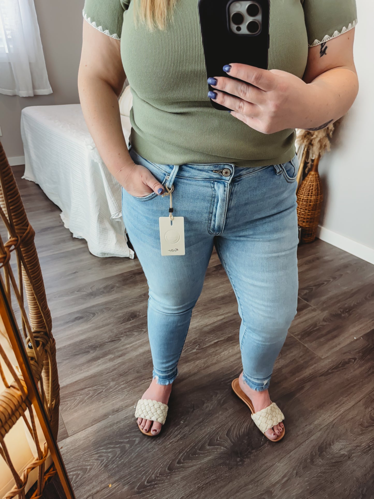 KanCan High Rise Crop Skinny Jean