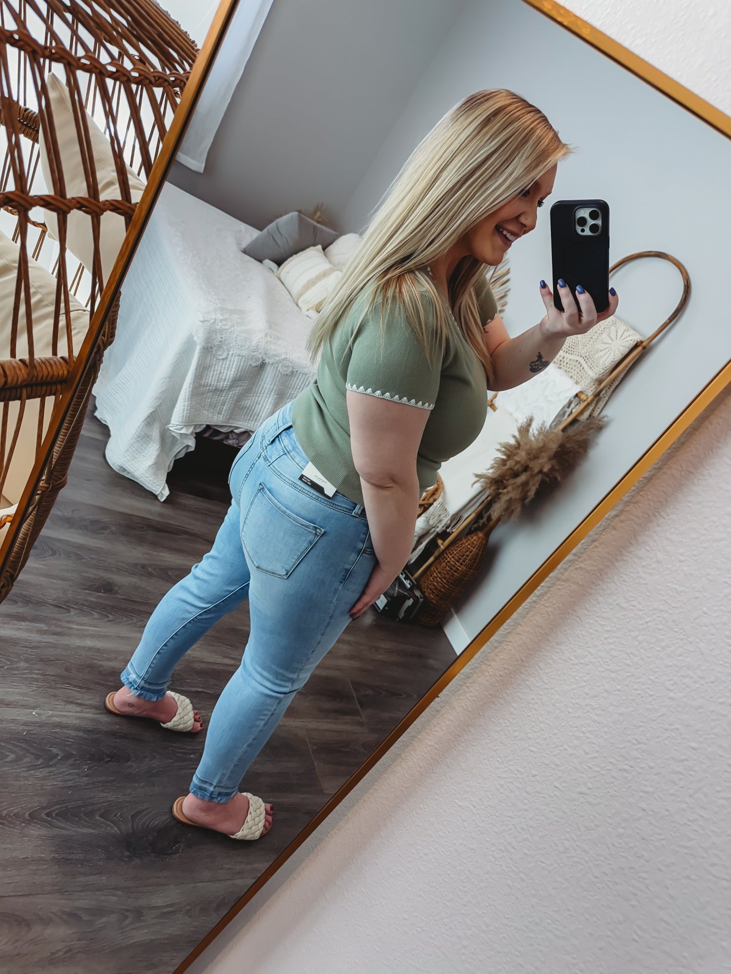 KanCan High Rise Crop Skinny Jean