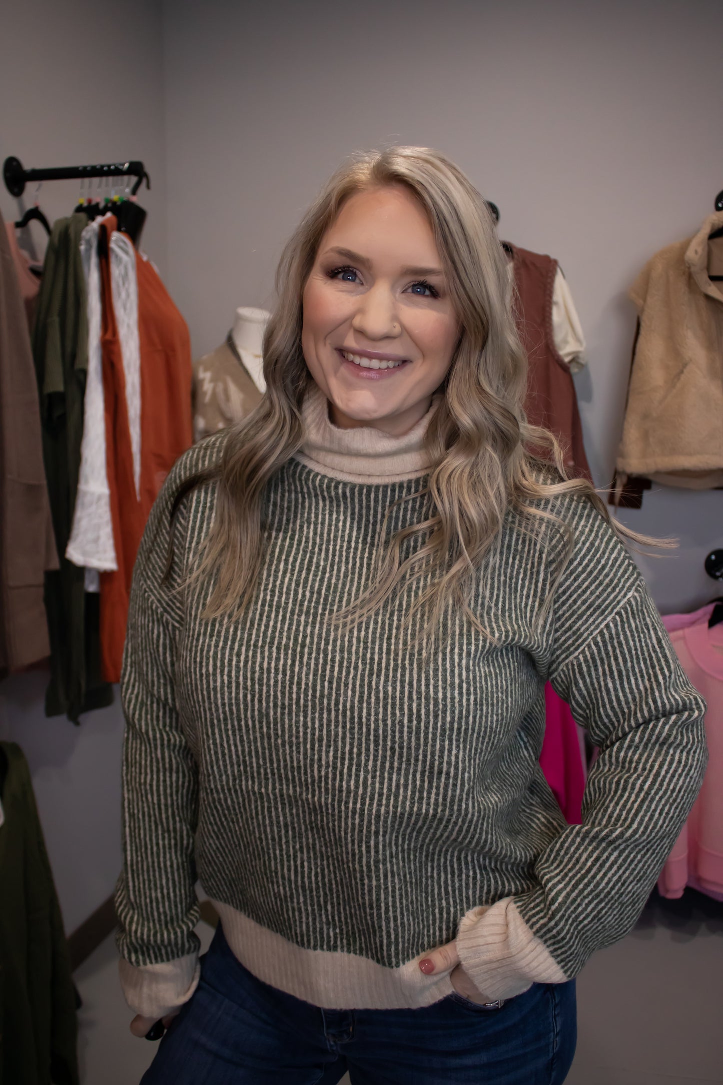 Rib Turtle Neck