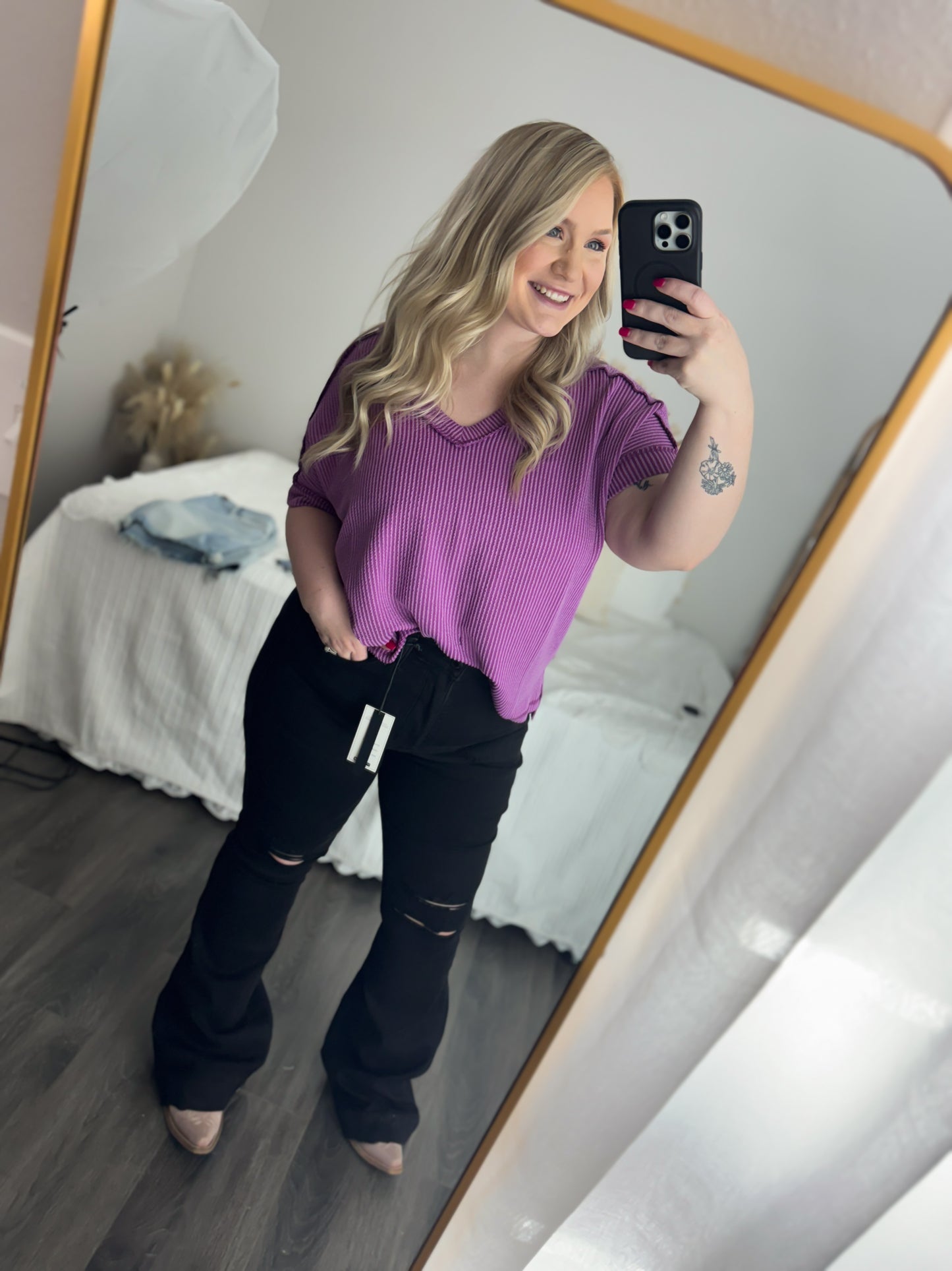 Judy Blue HW Tummy Control Destroy Flare Jean