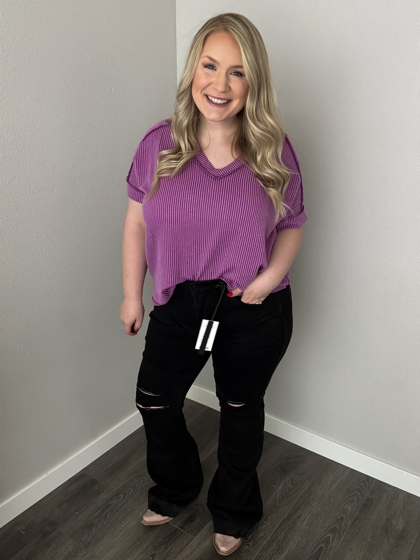 Judy Blue HW Tummy Control Destroy Flare Jean