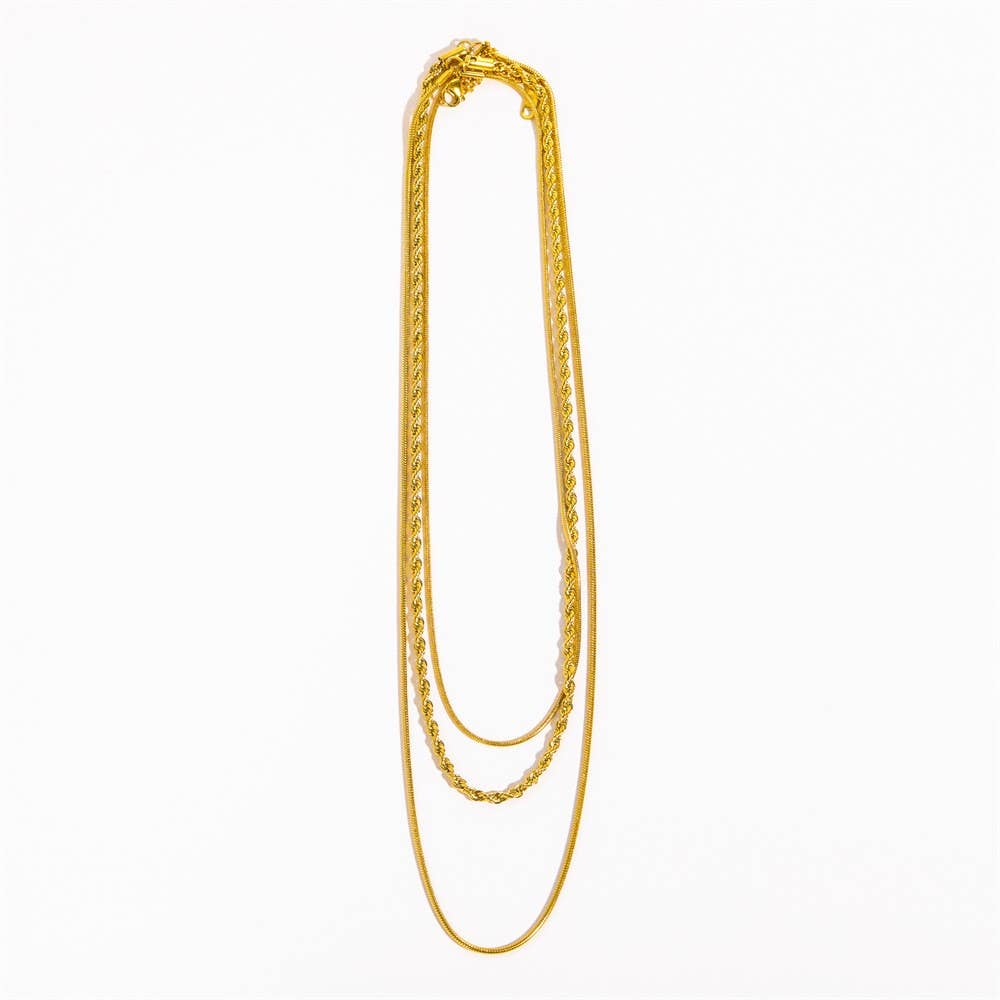 Layered Necklace Set | Gold