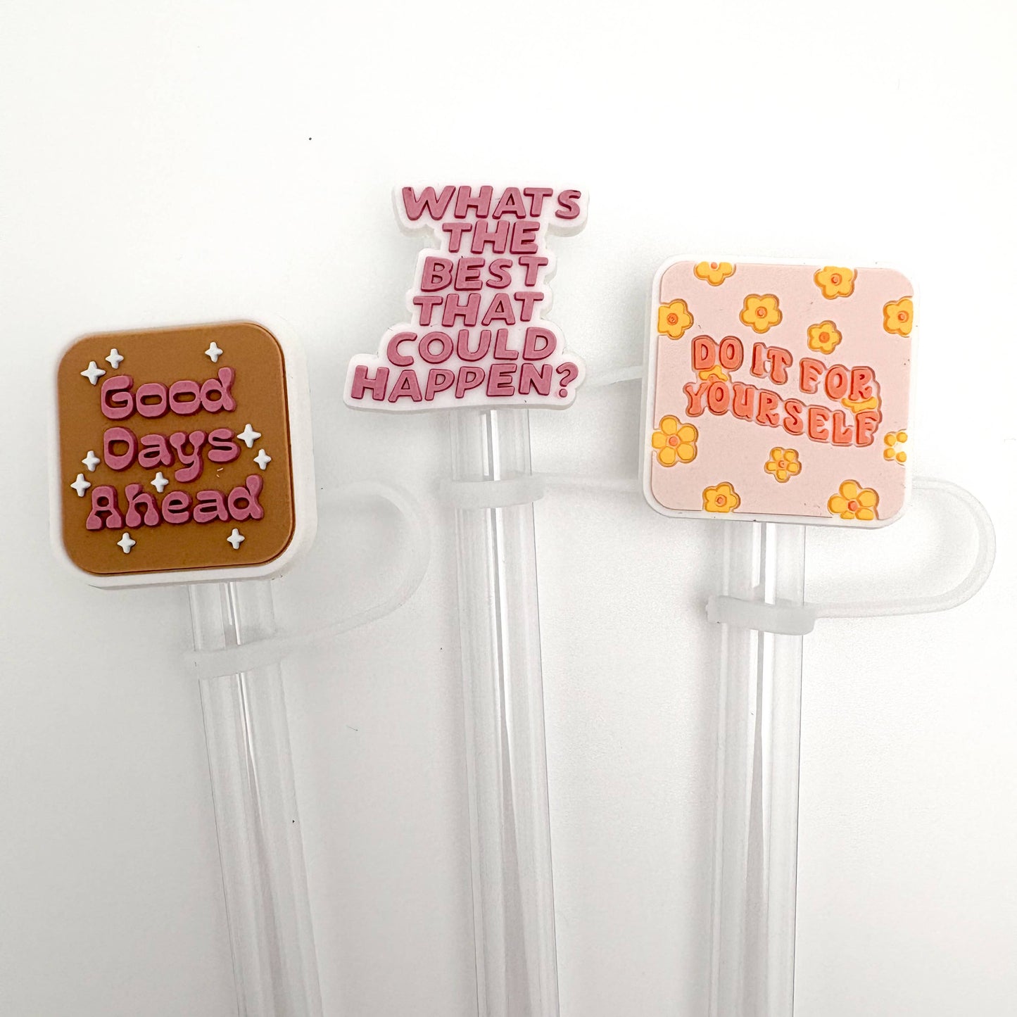 Straw Topper 3 Pack | Positive Uplifting Quotes