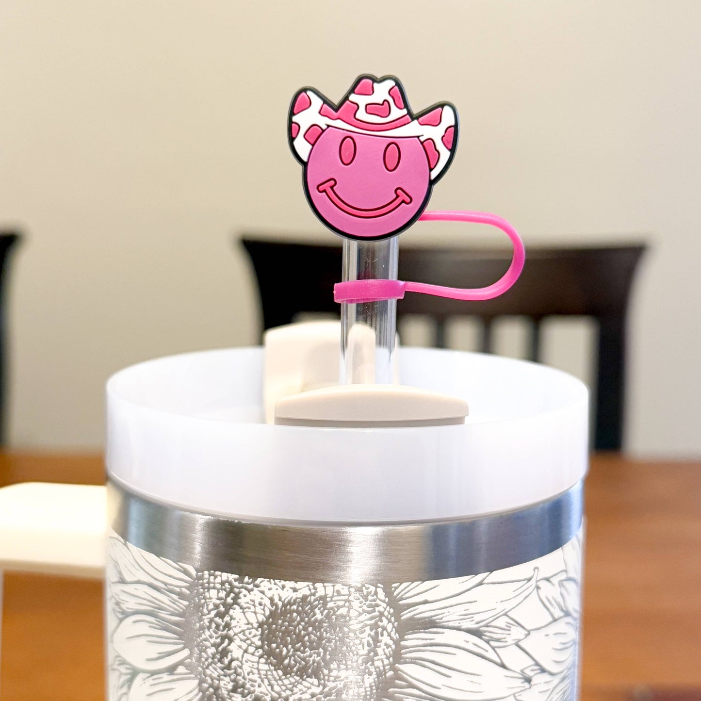 Straw Topper 3 Pack | Smiley Cowboy