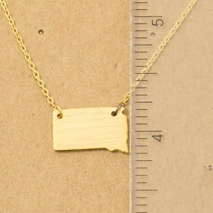 South Dakota State Necklace | Gold