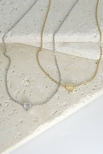 Classic Mini Heart Necklace | Silver