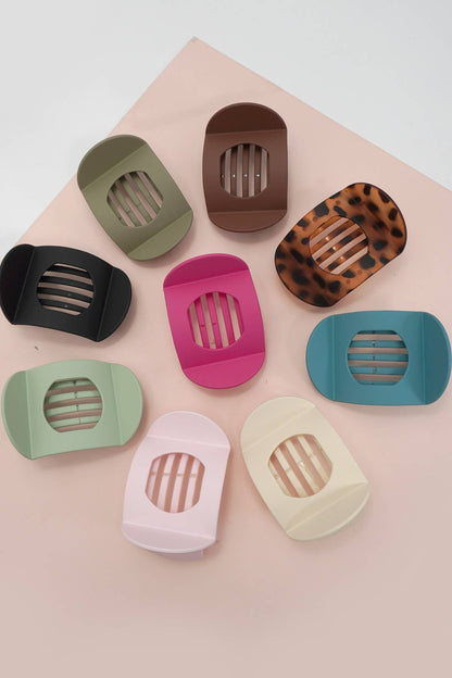 Lay Flat Large Hair Claw Clip | Brown