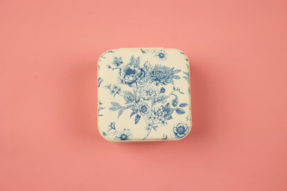 Blue Floral Travel Jewelry Organizer
