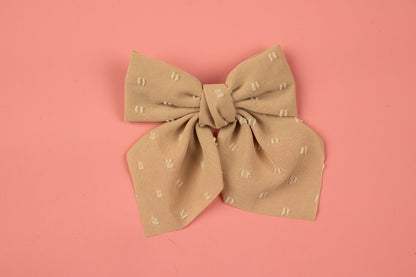 Bow Hair Clip | Tan