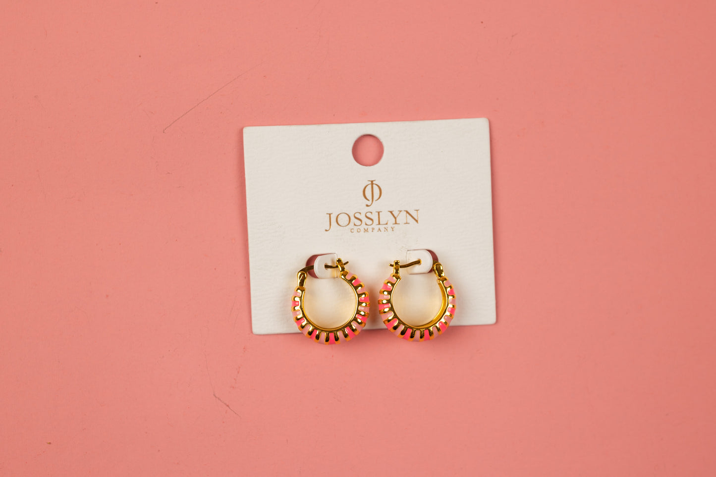 Huggie Hoop Earrings | Pink