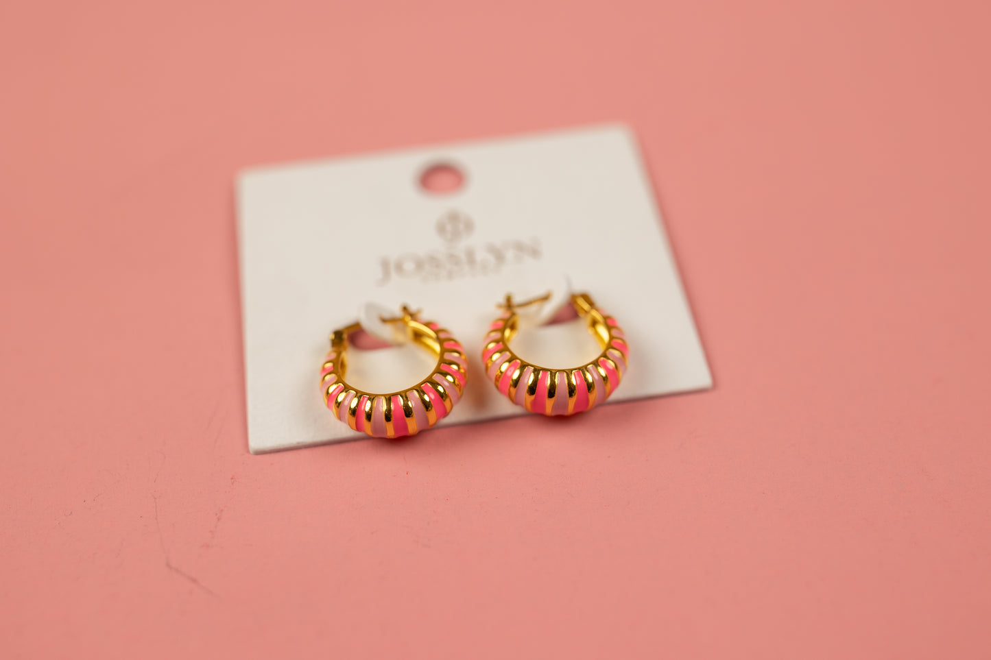 Huggie Hoop Earrings | Pink