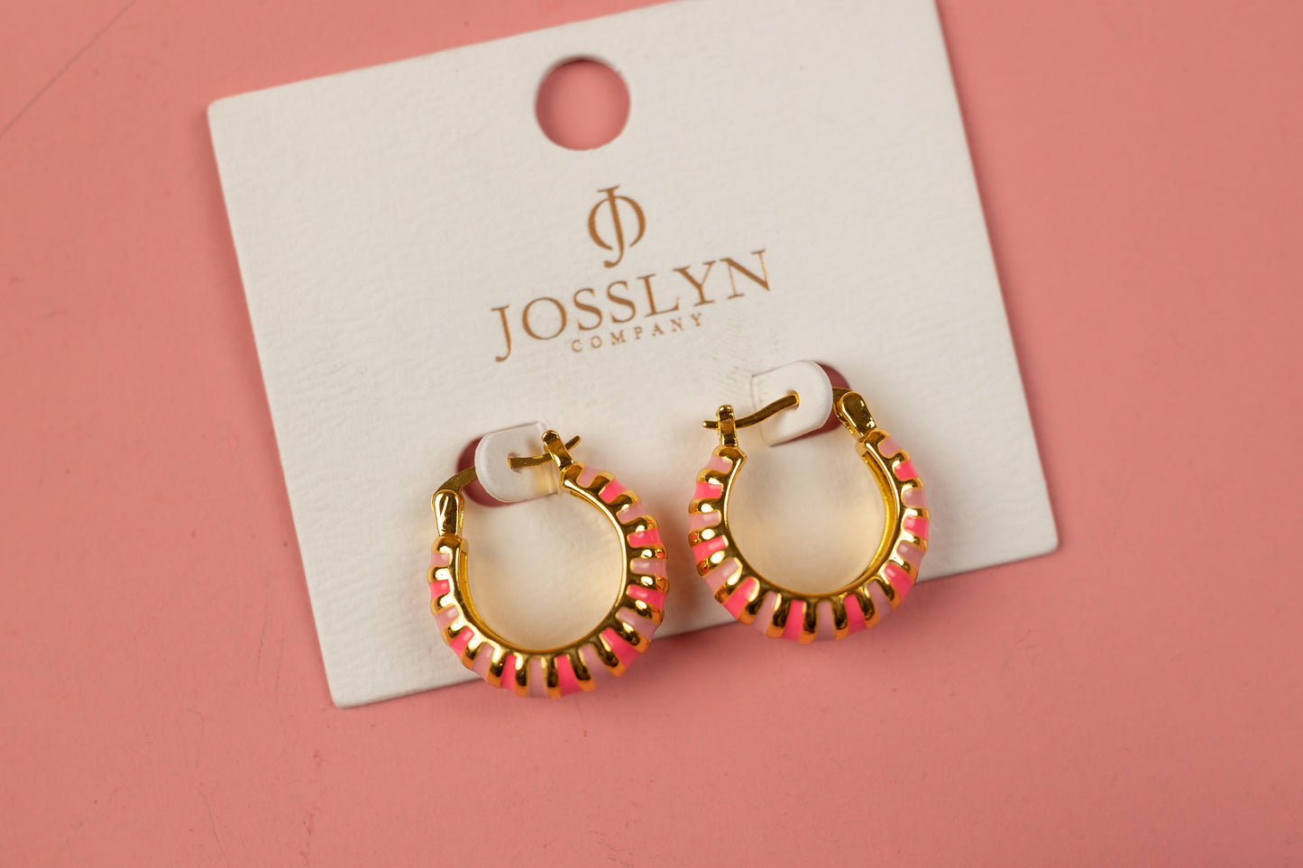 Huggie Hoop Earrings | Pink