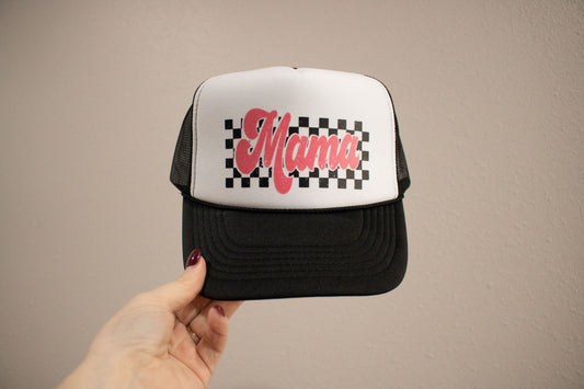 Checkered Mama Hat