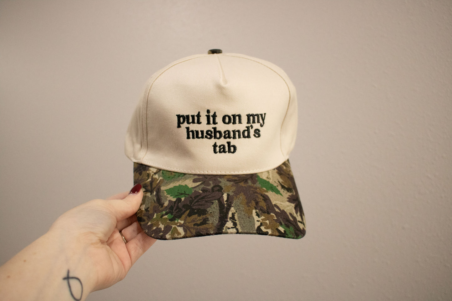 Put It On My Husband's Tab Hat | Multiple Colors