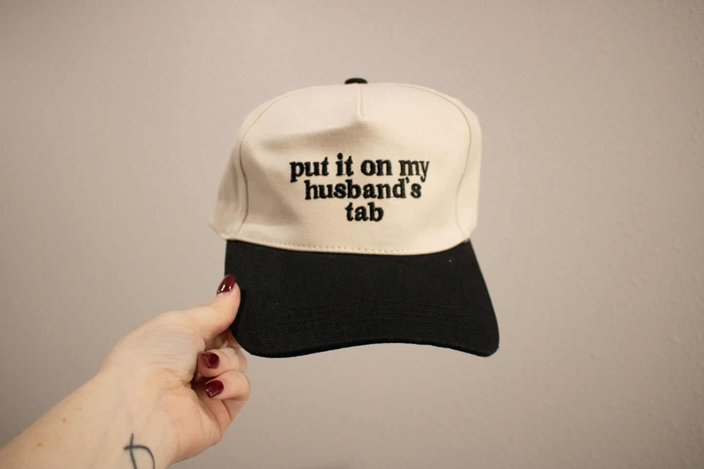 Put It On My Husband's Tab Hat | Multiple Colors