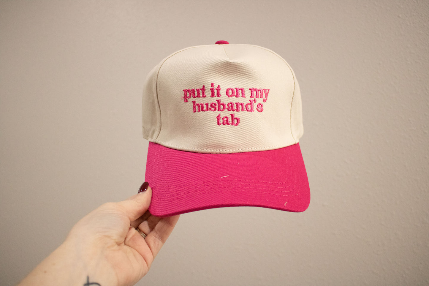 Put It On My Husband's Tab Hat | Multiple Colors