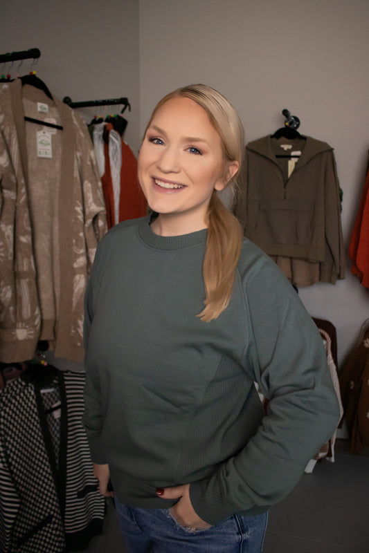 Fleece Round Neck Sweatshirts | Ash Jade