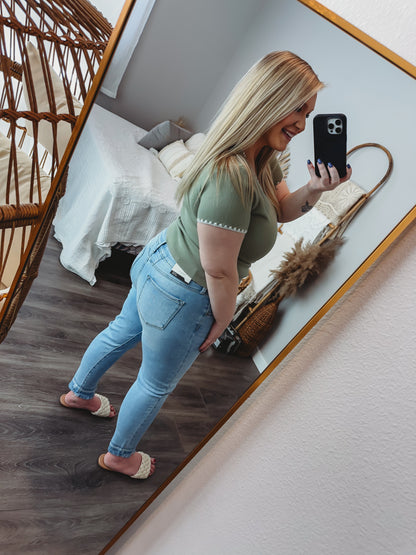 KanCan High Rise Crop Skinny Jean