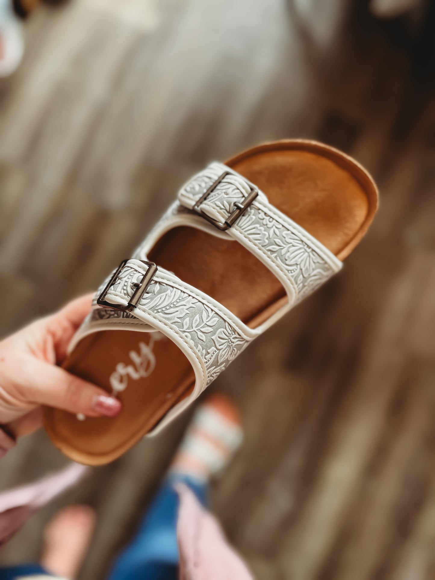 Western Embroidered Floral Print Sandals