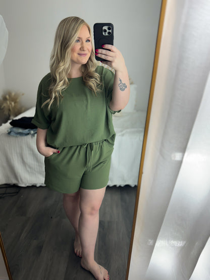 Whitney Woven Set | Light Olive