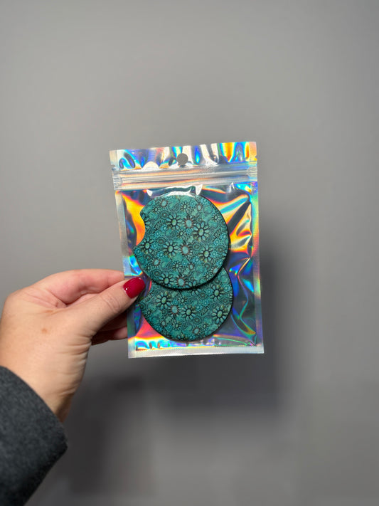 Car Coasters | Squash Blossoms