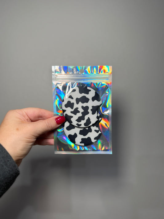 Car Coasters | Cow Print