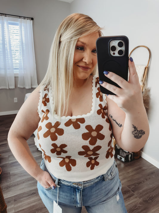 Floral Sweater Top