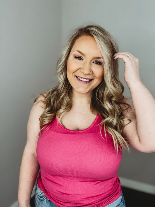 Desiree Ribbed Knit Racerback Tank (Multiple Colors)