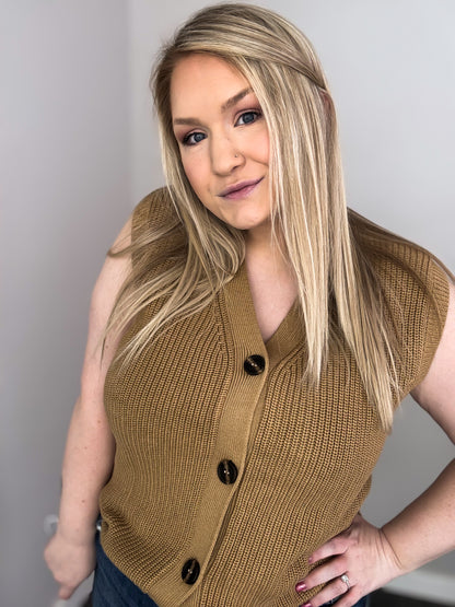 Anabelle V-Neck Buttoned Front Sweater Vest
