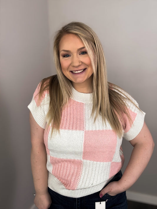 Aubrie Checkered Plaid Sweater