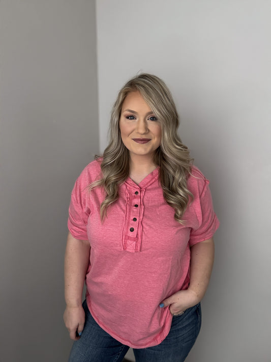 Joselyn Button Closure Top