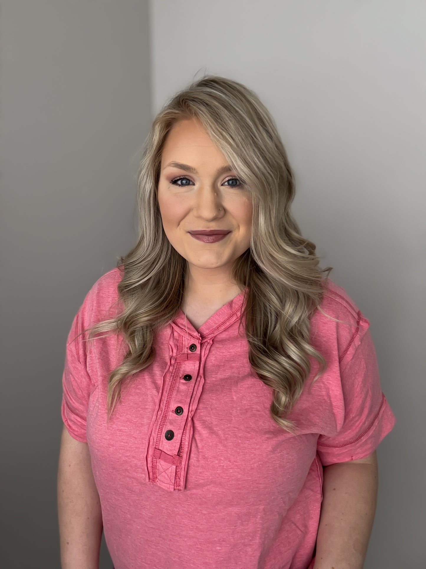 Joselyn Button Closure Top
