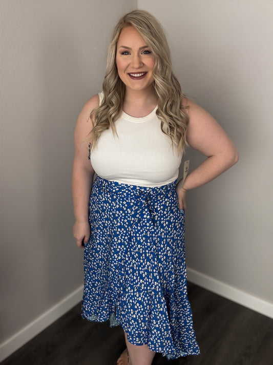 Floral Wrap Skirt