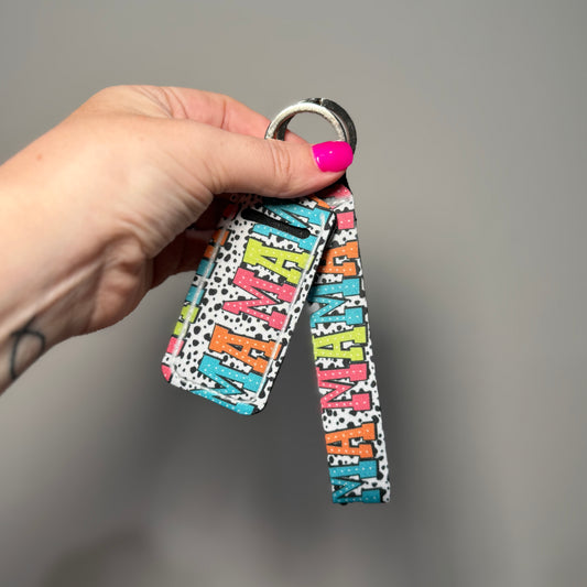 Wristlet Keychain and Chapstick Holder | Mama