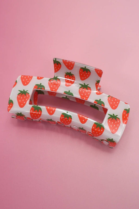 Jumbo Strawberry Hair Claw Clip