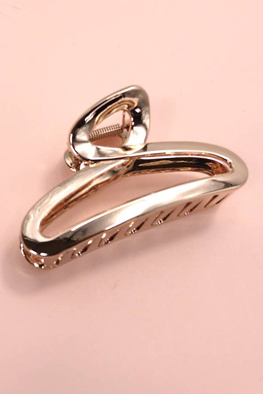Large Metallic Hair Claw Clips | Rose Gold